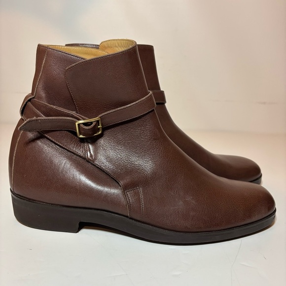 E. Vogel NYC Custom Chelsea Leather Ankle Brown Boots Women’s Size 10 7” Height - Picture 3 of 12